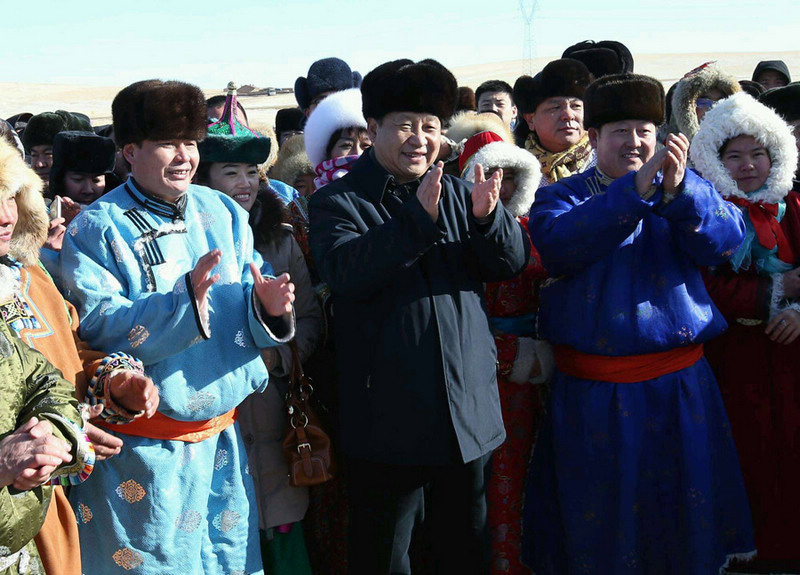 시진핑, 몽고족 전통행사서 목축민과 함께 해_1