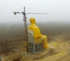 河南农村毛主席雕塑已被拆除 总造价近300万元