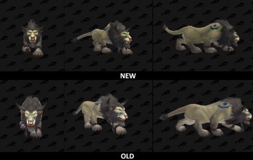 魔兽世界7.0各种族德鲁伊:猫形态新旧对比图_