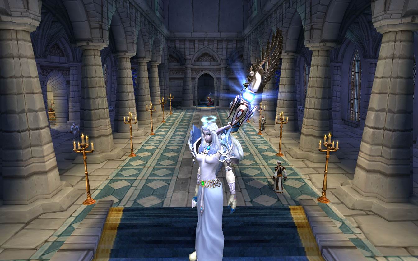 魔兽世界布甲幻化 牧师白色圣洁天使套装详细